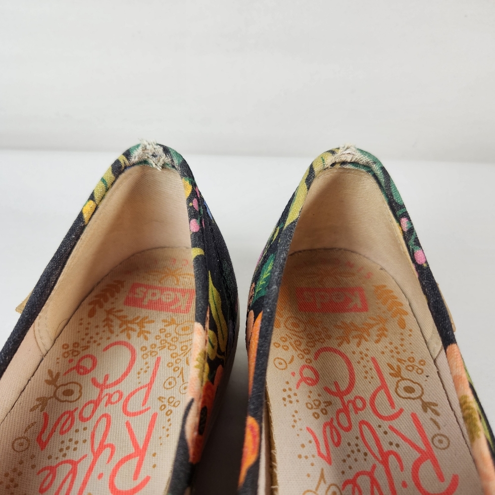 Keds x Paper Riffle Co Floral Slip On Shoes in Size 9 - Picture 10 of 10